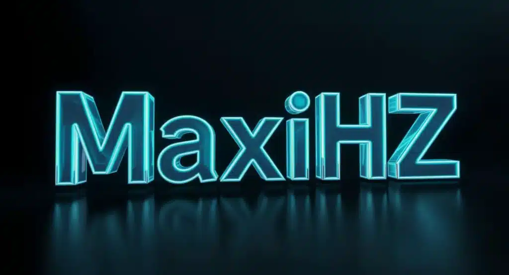 Volumetric MaxiHZ logo in turquoise crystal - symbolizing science-backed Healthy Lifestyle